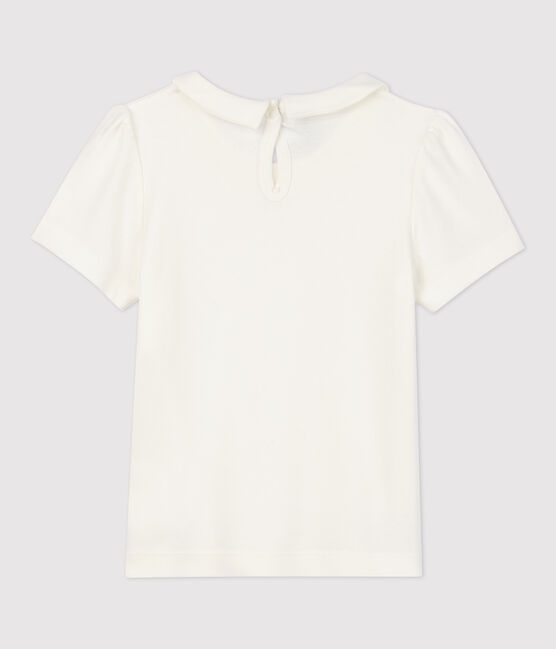 Girls' short-sleeved T-shirt MARSHMALLOW white