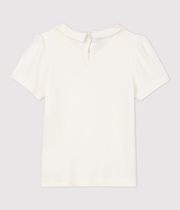 Girls' Short-Sleeved Cotton T-Shirt white