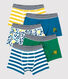 Boys' Panther Print Cotton Boxer Shorts - 5-Pack
