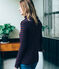 women's plain polo neck SMOKING blue/OGRE red