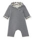 Baby milleraies-striped hooded all-in-one