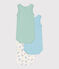Babies' sleeveless printed cotton bodysuits - 3-Pack variante 1
