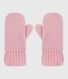 Children's knitted polar fleece-lined mittens