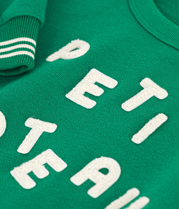 Fleece sweatshirt for girls or boys green