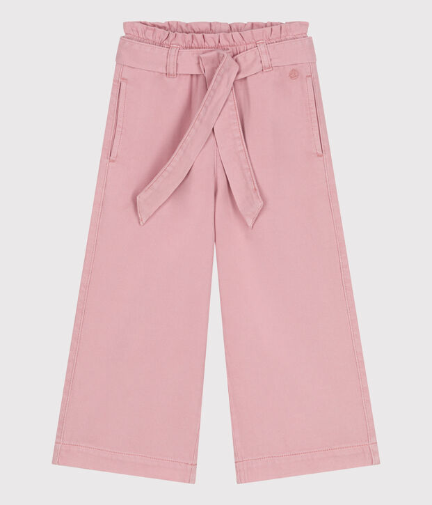 Children's cotton and Lyocell blend trousers. pink