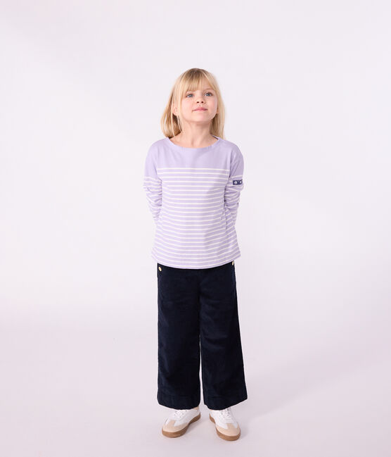 Children's cotton Breton top SQUAW purple/MILK