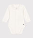 Babies' Long-Sleeved Cotton Bodysuit With Collar
