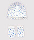 Newborn Babies' Organic Cotton Boat Bonnet and Mittens Set
