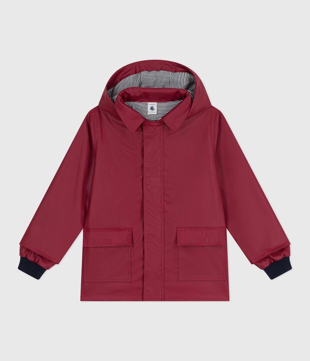 Unisex Iconic Waxed Child's Coat red