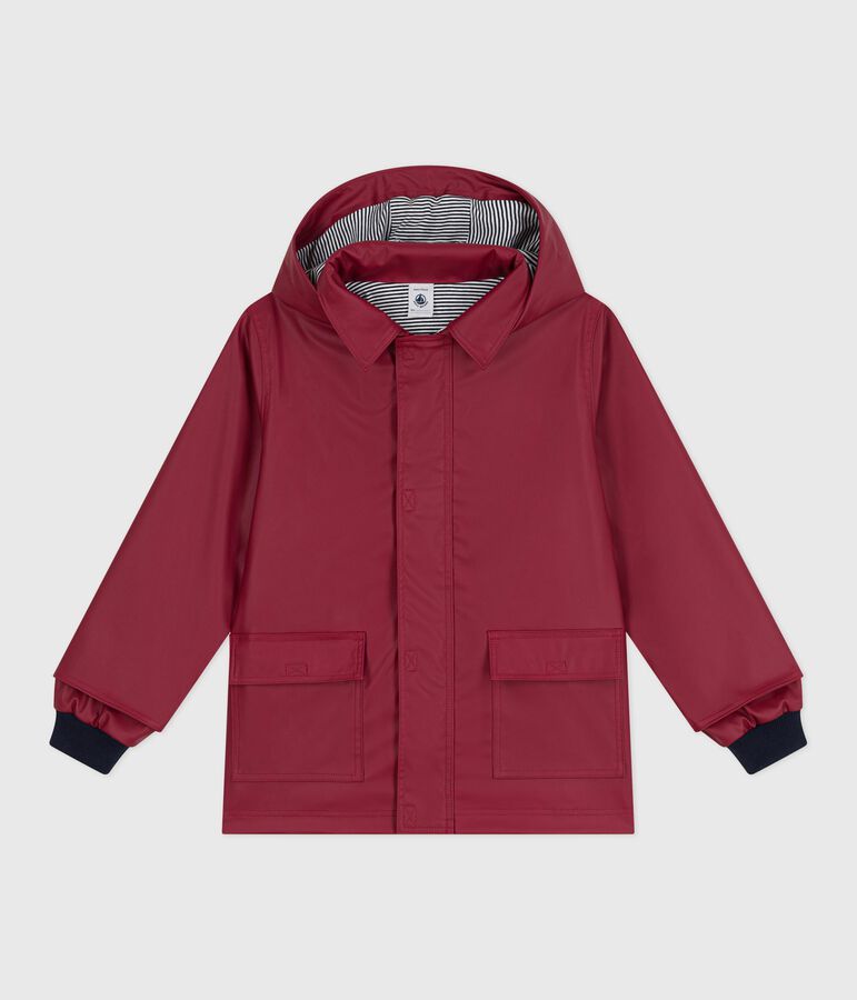 Unisex Iconic Waxed Child's Coat red