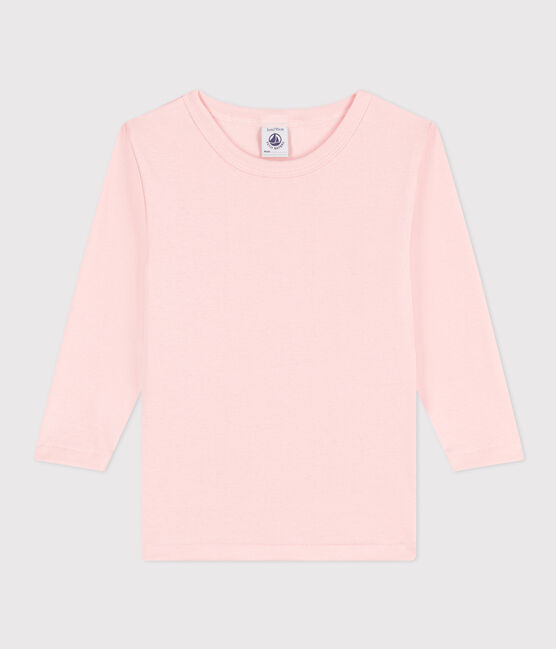 Little girls' long-sleeved cotton T-shirt MINOIS pink
