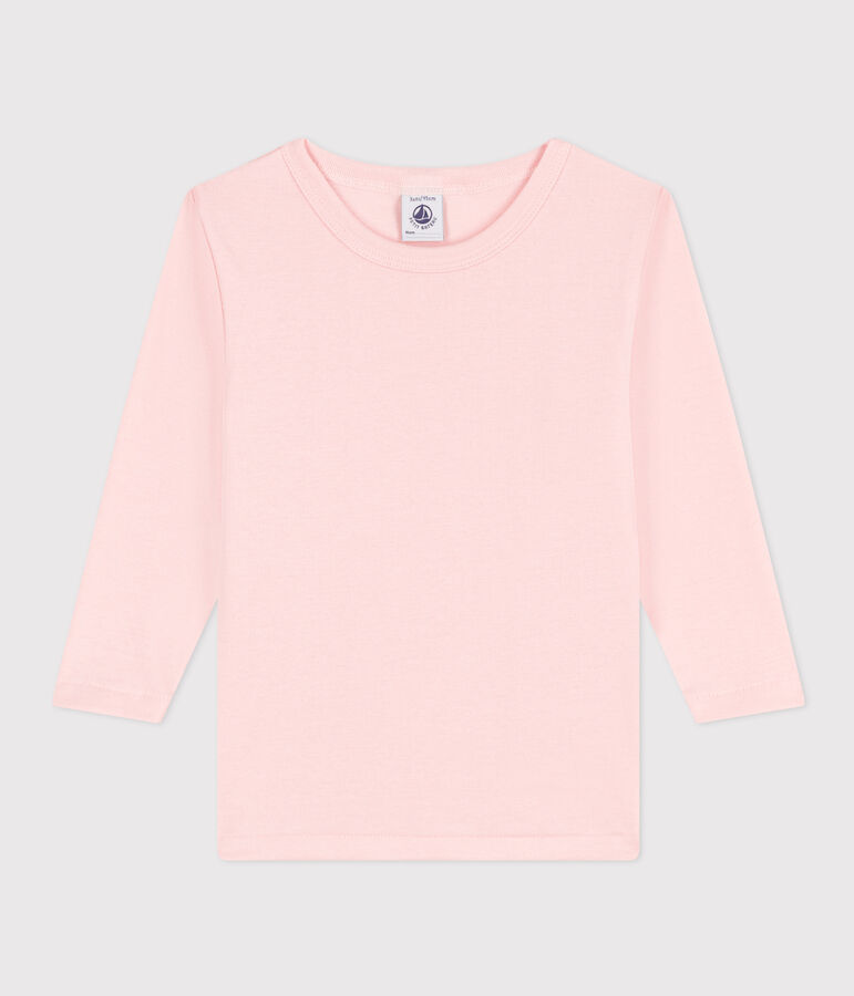 Little girls' long-sleeved cotton T-shirt MINOIS pink