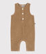 Babies' plain long corduroy jumpsuit