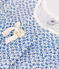 Women's Floral-pattern Cotton Pyjama Shorts and T-shirt MARSHMALLOW blue/INCOGNITO