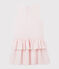 Girls' Sleeveless Jersey Dress MINOIS pink/MARSHMALLOW white
