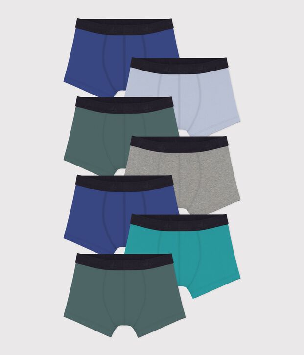 Pack of children's plain cotton boxers multicolor