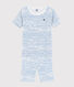 Boys' Snugfit Wave Print Cotton Short Pyjamas
