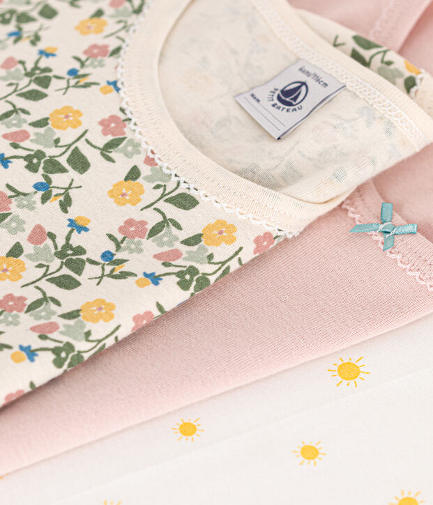 Children's Short-Sleeved Cotton T-shirts - 3-Pack multicolor