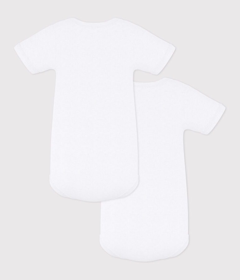 Babies' White Short-Sleeved Bodysuit &ndash; 2-Pack multicolor