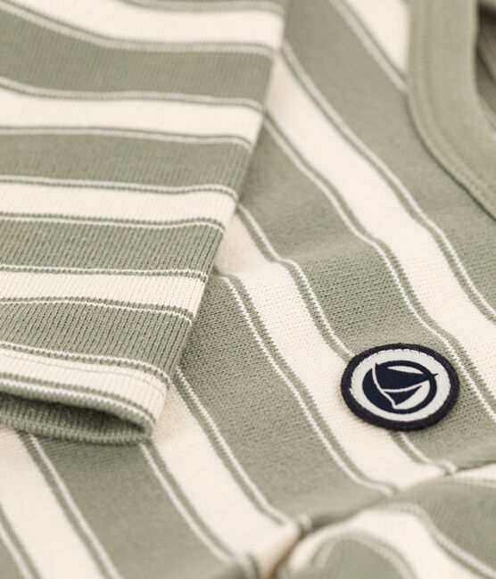 Babies' Thick Stripy Jersey Breton Top MARECAGE /AVALANCHE