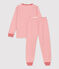 Unisex Red Striped Fleece Pyjamas MARSHMALLOW white/TERKUIT red