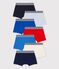 Boys' Plain Organic Cotton Boxer Shorts - 7-Pack variante 1