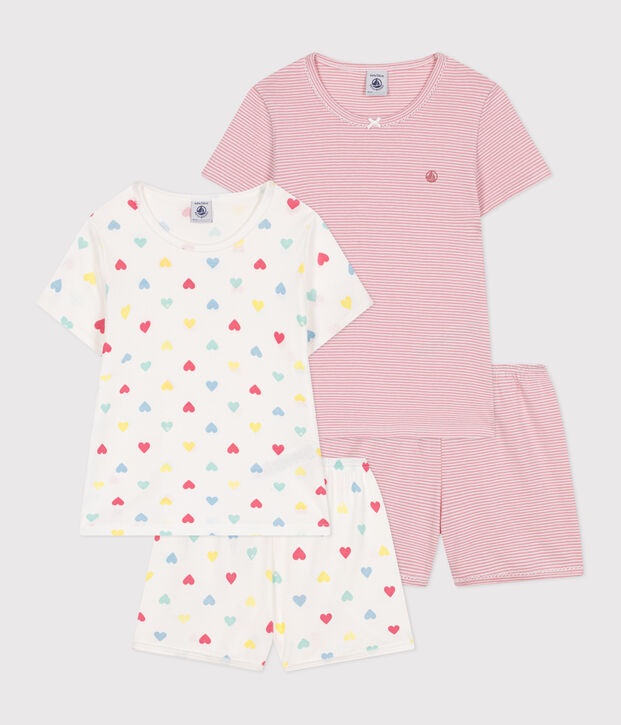Children's short cotton pyjamas - 2-pack multicolor