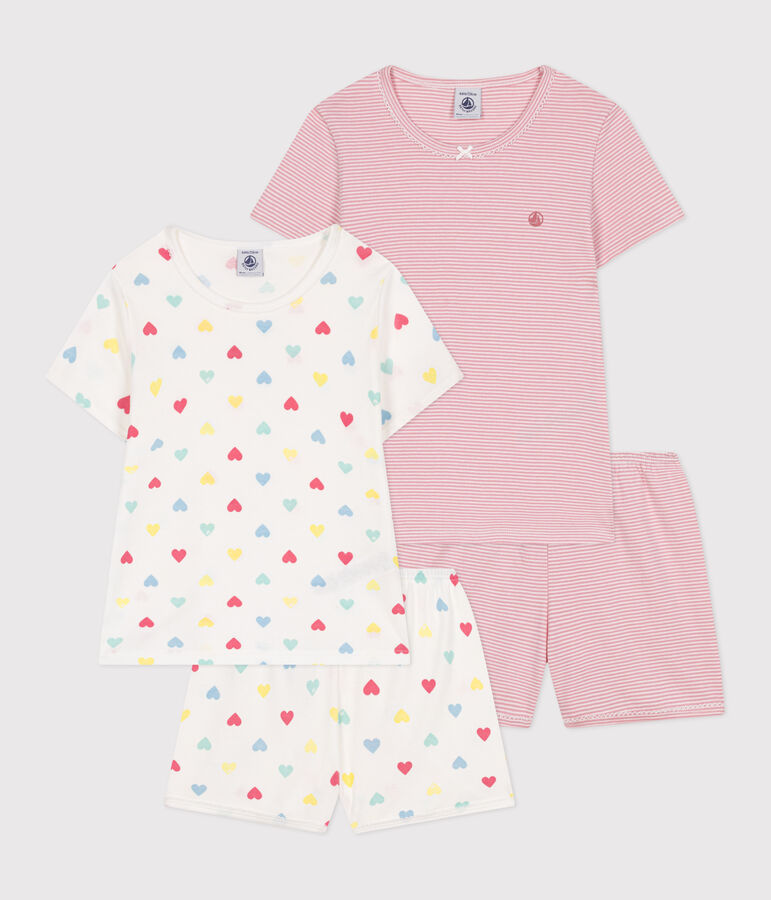 Children's short cotton pyjamas - 2-pack multicolor