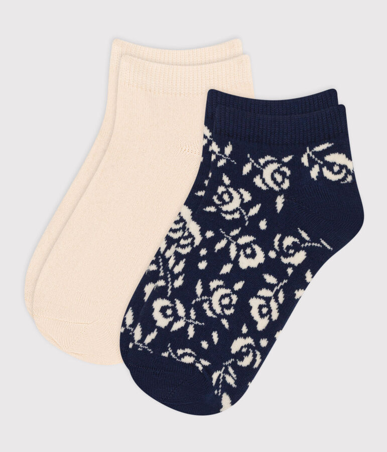 Children's Floral Cotton Socks - 2-Pack multicolor