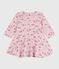 Babies' long sleeved floral-print cotton dress JOLI pink/MULTICO white