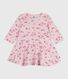 Babies' long sleeved floral-print cotton dress