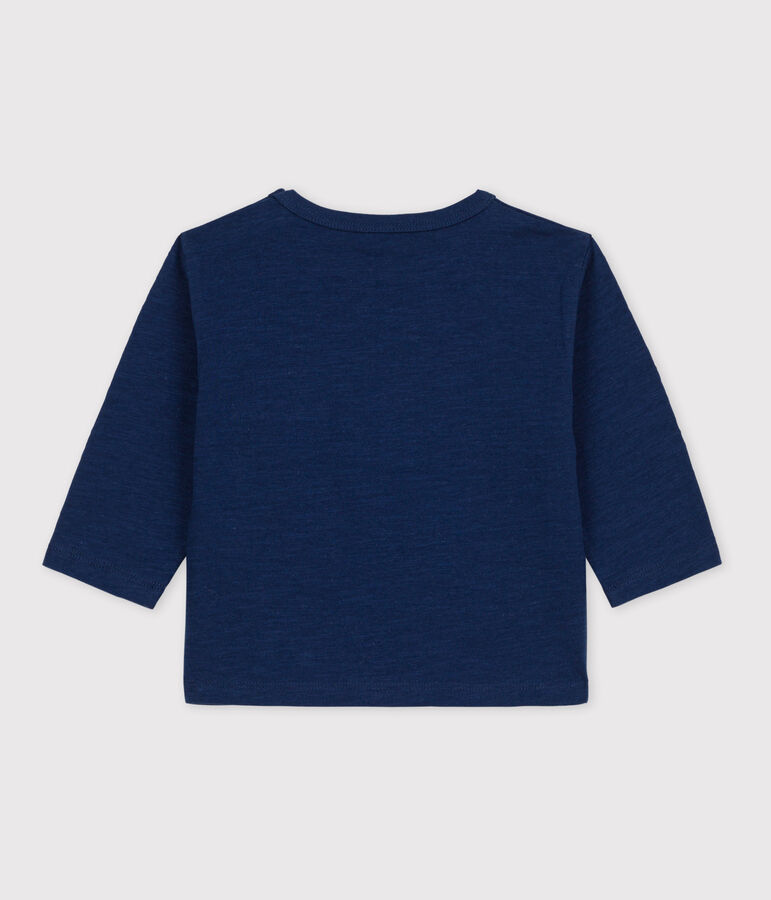 Babies' Long-Sleeved Cotton T-shirt blue