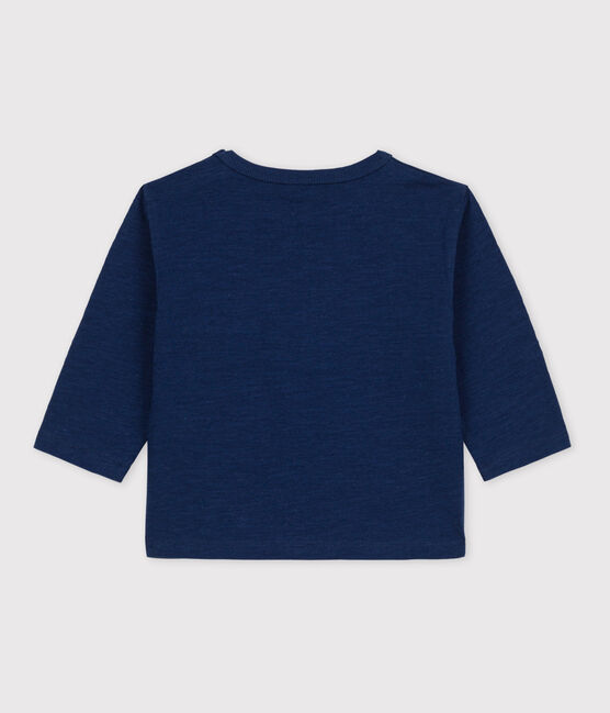 Babies' Long-Sleeved Cotton T-shirt MEDIEVAL blue