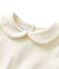 Baby girl's bodysuit with Peter Pan collar COQUILLE beige