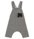 Baby girl's herringbone cotton tubic dungarees