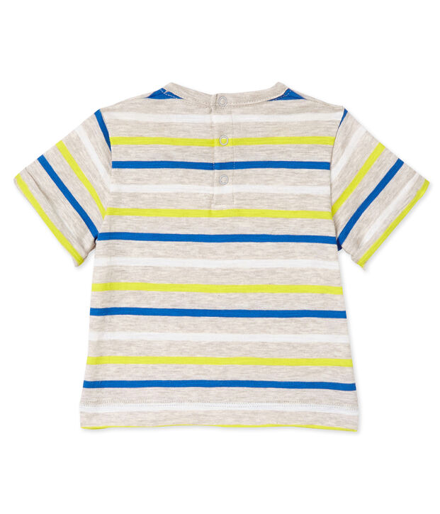 Baby boys' striped T-shirt beige/multicolor