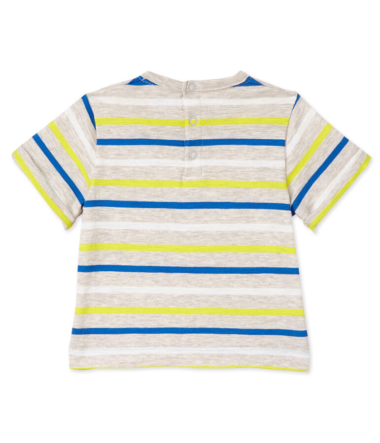 Baby boys' striped T-shirt beige/multicolor
