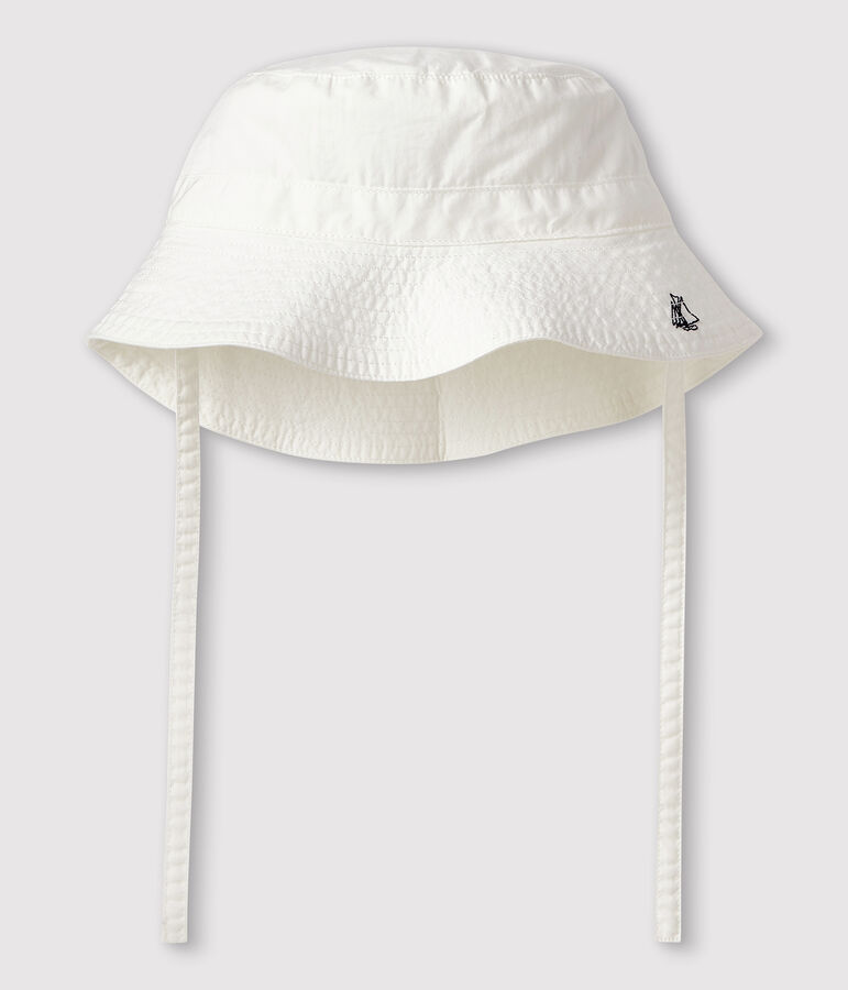 Babies' Twill Sun Hat MARSHMALLOW white
