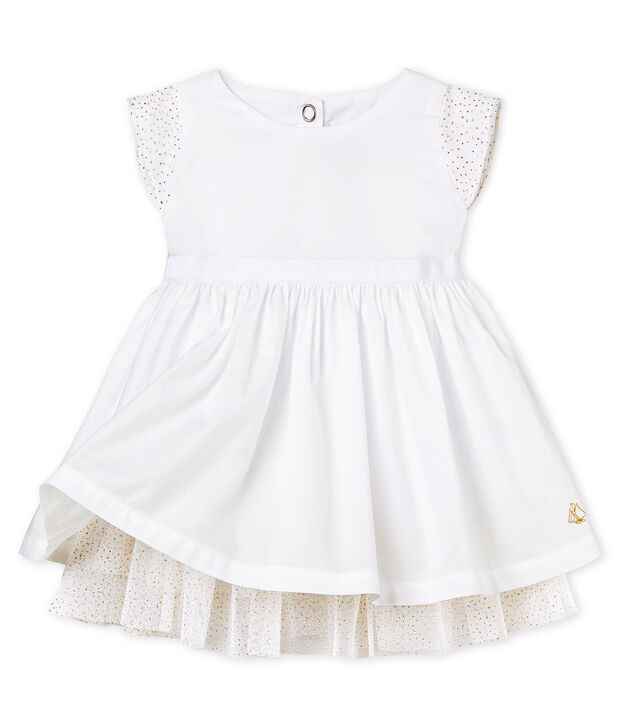 Baby Girls' short-sleeved Special Occasion Dress white
