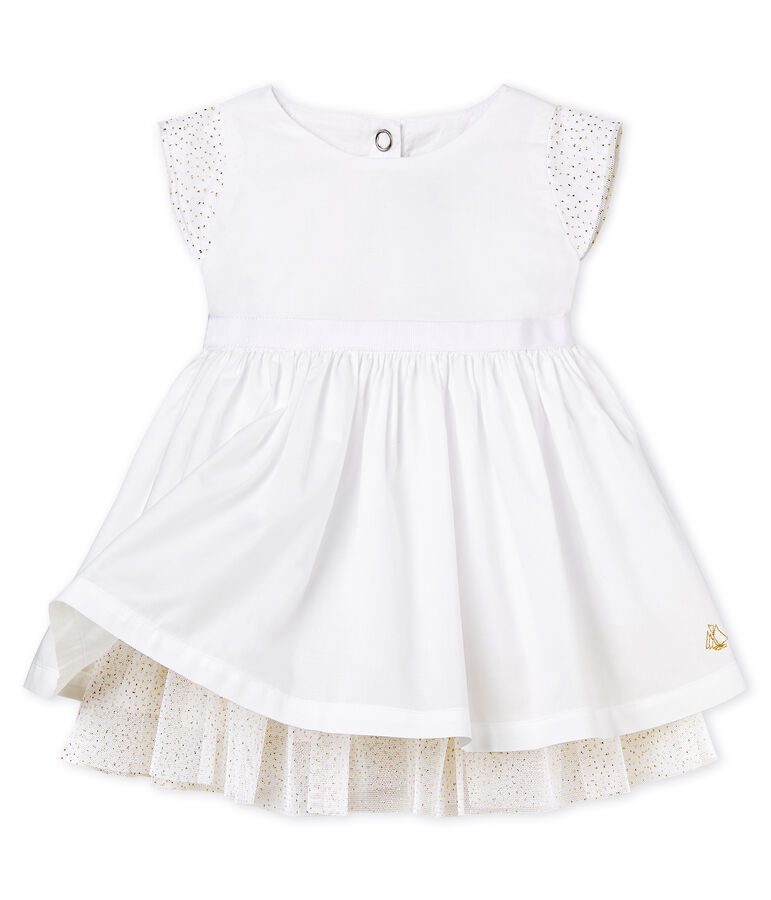 Baby Girls' short-sleeved Special Occasion Dress white