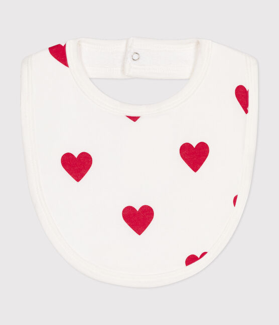Babies' bib MARSHMALLOW white/TERKUIT red