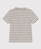 Boys' Short-Sleeved Cotton Polo Shirt AVALANCHE white/SMOKING blue