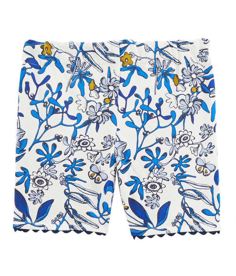 Girls' Bermuda Shorts MARSHMALLOW white/MULTICO white