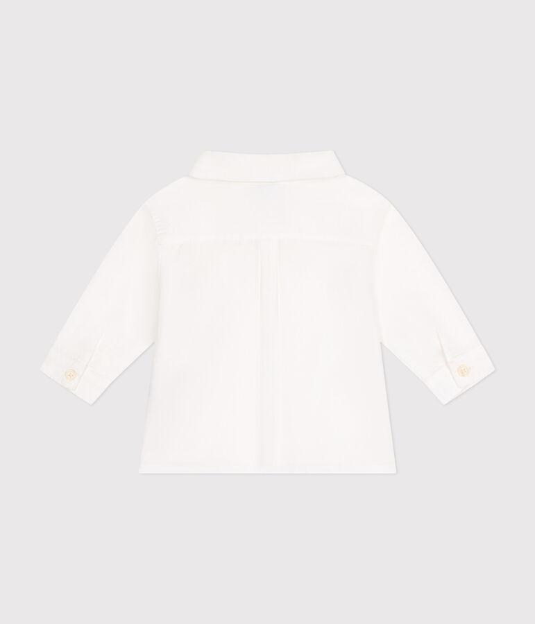 Babies' poplin shirt white