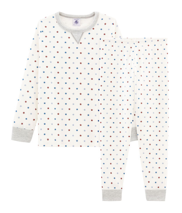Boys' Tube Knit Pyjamas white/multicolor