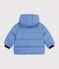 Babies' puffer jacket in plain polyester blue