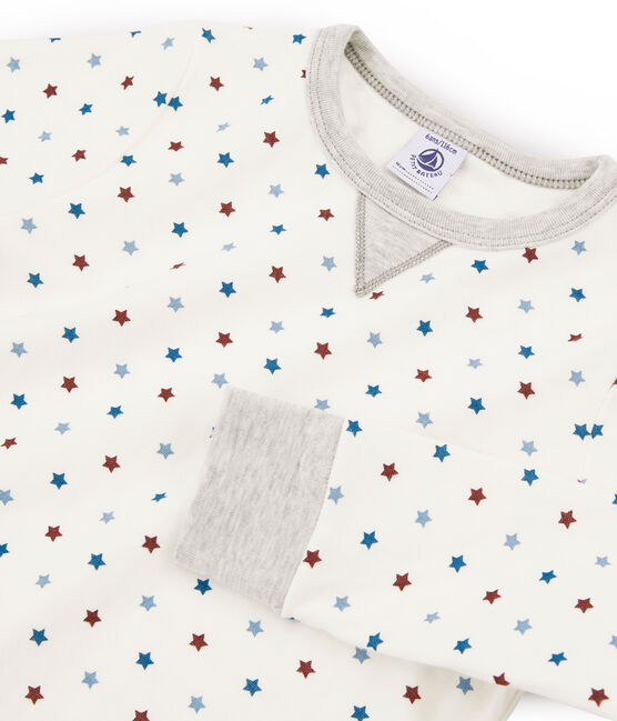 Boys' Tube Knit Pyjamas MARSHMALLOW white/MULTICO white