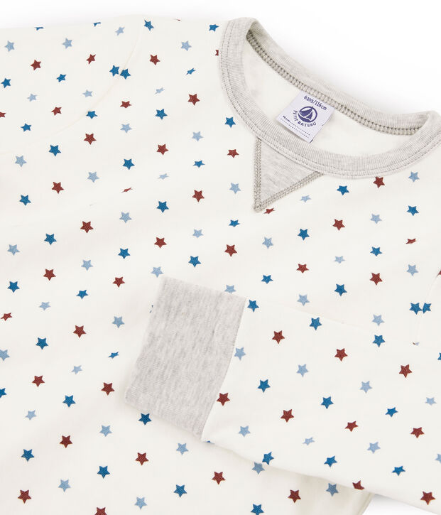 Boys' Tube Knit Pyjamas white/multicolor