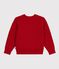 Boys' wool and cotton jacquard jumper CORRIDA red