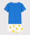 Boys' Blue Cotton Short Pyjamas BRASIER blue/MULTICO white
